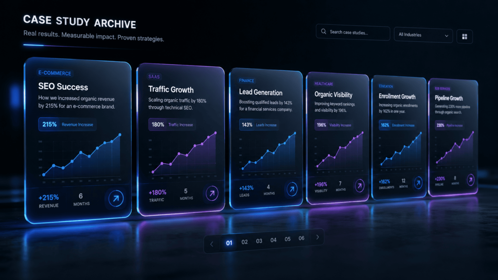 Marketing Scrappers documented archive of real business results and growth engineering projects